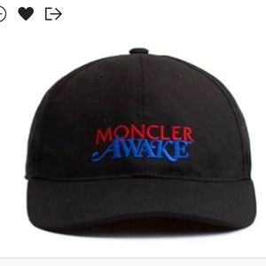 MONCLER Genius 2 1952 Black Awake Ny Edition Logo Cap NWT